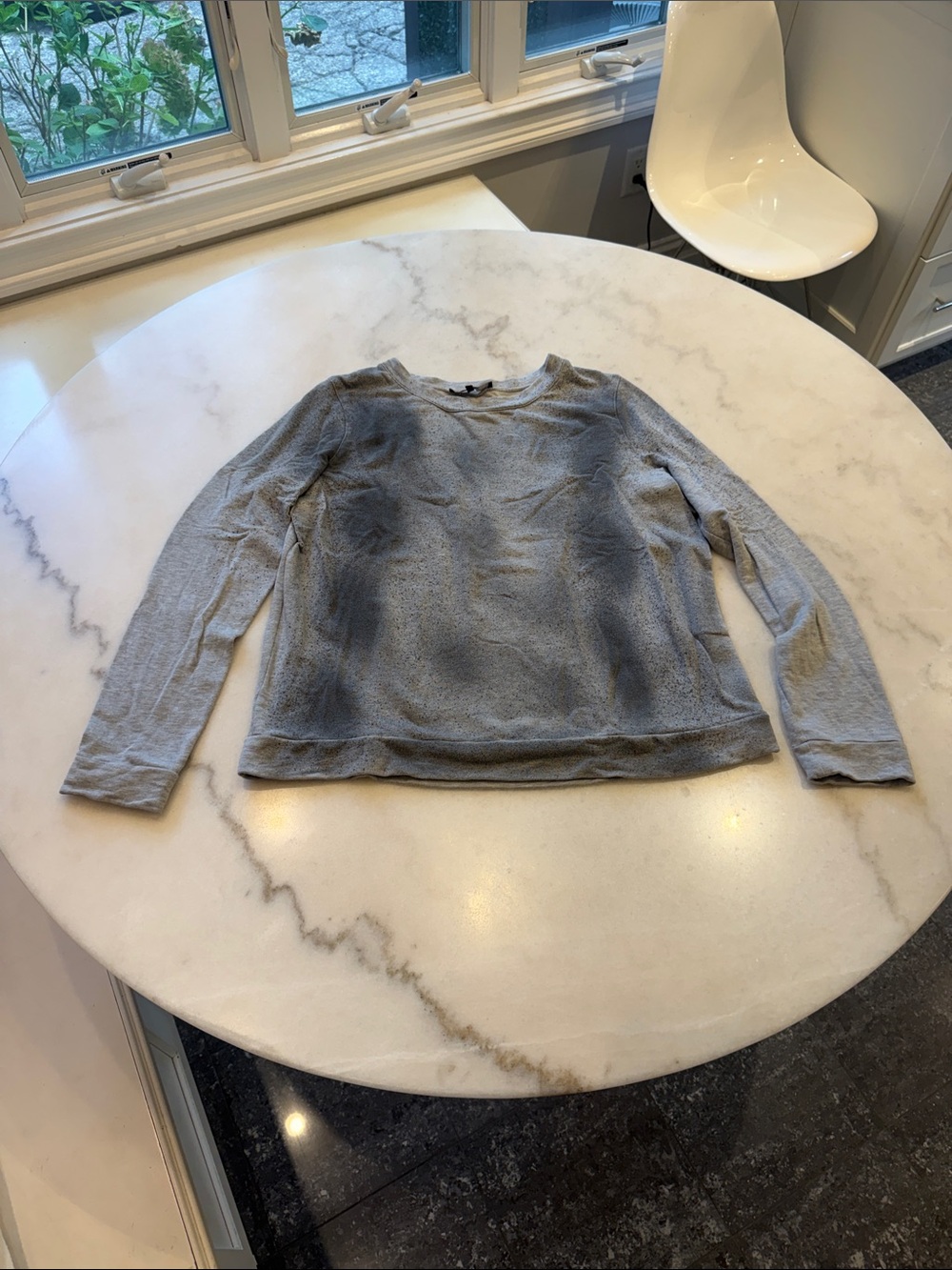 Generation Love Gray Crewneck sweatshirt with black splatter print